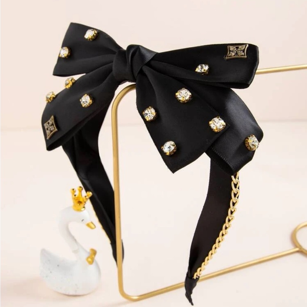 Black And Gold Sparkle Headband✨
